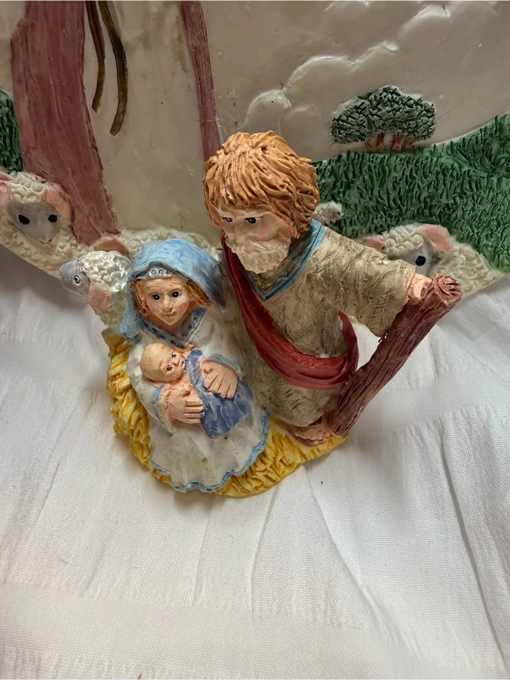Christmas Religious Nativity Miniature Figurine Tea Set Vintage 1995 Youngs Inc.